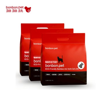蹦蹦跳 植萃環保貓砂/鮮竹&艾草（6L/包）X3包組_廠商直送