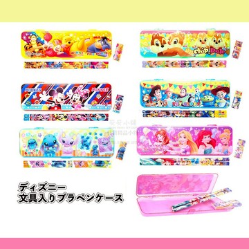 日本帶回 A307 迪士尼 鉛筆盒 鉛筆 擦布 玩總奇蒂公主維尼米奇史迪奇 文具組 兒童禮物活動贈品補習班考試獎品