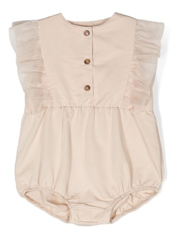 Donsje - Odine ruffled body - kids - Viscose/Cotton/Polyester - 6-9 - Neutrals