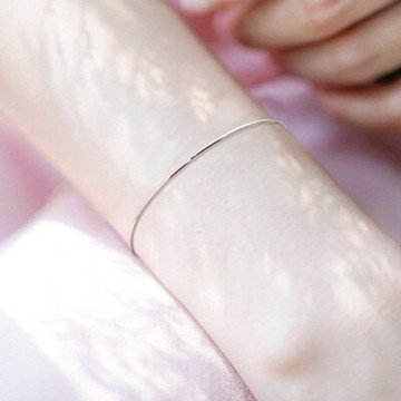 925純銀手鍊蛇骨鏈手環-簡單細緻秀氣百搭女飾品73qq11【獨家進口】【米蘭精品】