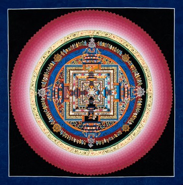 西藏唐卡艺术—尼泊尔手工制作的时轮金刚唐卡