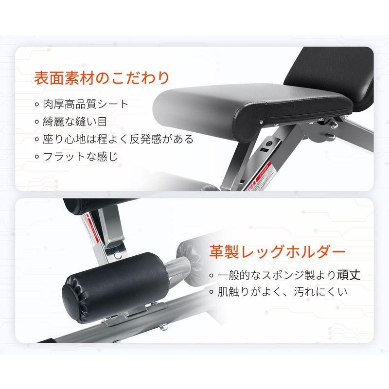 RITFIT トレーニングベンチ インクラインベンチ 可変式フラットベンチ