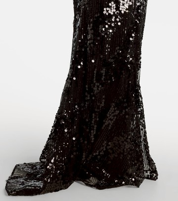 Elie Saab Sequined halterneck silk-blend gown