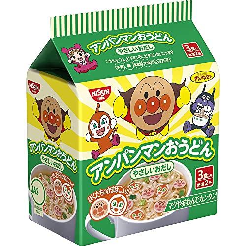 日清食品 アンパンマンおうどん やさしいおだし (うどん 袋 マグ) 3食入り 90g×9個