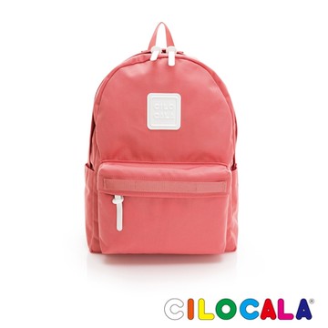 CILOCALA 亮彩尼龍防潑水後背包 寶石紅 (中大)