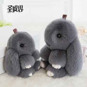 裝死兔 裝死兔掛件小兔子飾品獺兔毛皮草掛件毛絨包包掛飾大號萌萌兔【MJ93】