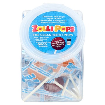 Zollipops, 潔牙棒棒糖，多彩，5.2 盎司