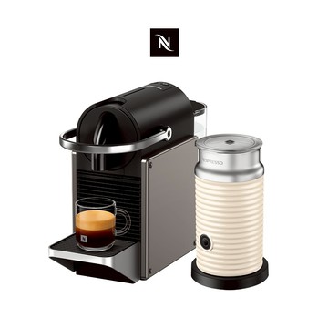 【Nespresso】膠囊咖啡機 Pixie (三色任選) Aeroccino3奶泡機組合 (贈咖啡組)