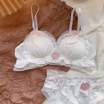 8572 名愛好者🤑2026甜美網紗內衣女套裝夏季薄款小胸不空杯無鋼圈舒適無痕文胸罩BM5J