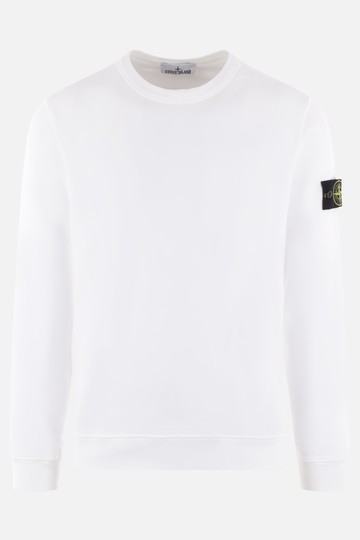 STONE ISLAND logo patch jersey sweatshirt Man