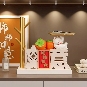 [免運]招財貓 鑰匙收納 鑰匙托盤 招財擺飾 玄關鑰匙架 開幕送禮  家居裝飾 客廳擺飾 喬遷禮品 新居裝飾 交換禮物