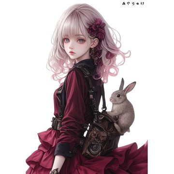 【3 月新品 2】07-095-0137 人物貼紙 少女蕾絲與動物