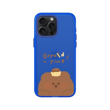 iPhone 15 Pro Max Clear 激光藍 - 布朗尼 annnbrownie - 麵包派對（巧克熊款）