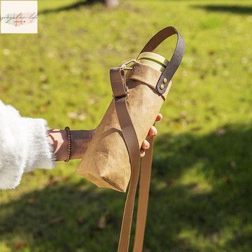 水壺袋斜背 水壺背袋 水壺套 日式膳魔師保溫杯套斜挎揹帶通用手提水杯套創意500mlins杯袋訂製