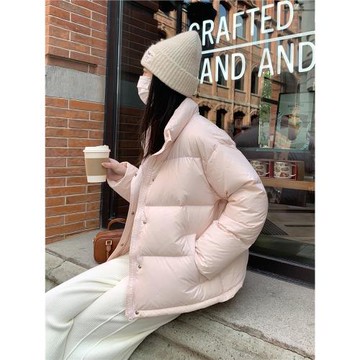 短款羽絨服女2025年新款冬季韓版黑色小個子加厚白鴨絨面包服外套