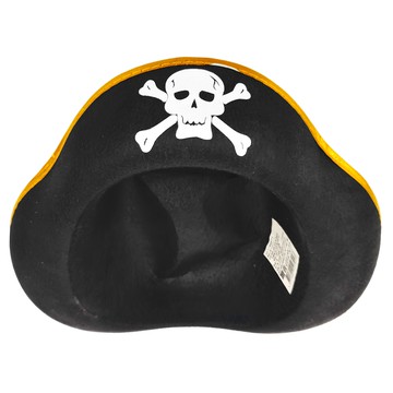 摩達客 COSPLAY派對變裝扮 硬式黑金造型海盜帽(大)  金色  1個