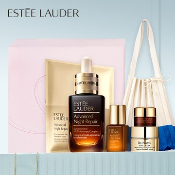 限時贈:針織袋【Estee Lauder 雅詩蘭黛】小棕輕奢美顏送禮組✨🤎|小棕瓶50ml+白金級花秘乳霜15ml+小棕瓶15ml+膠原眼霜5ml+修護面膜x1
