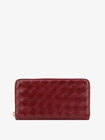 Leather wallet with woven motif - BOTTEGA VENETA - gender_Woman