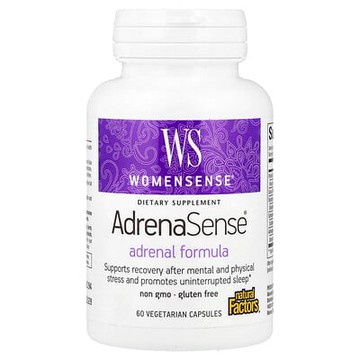 Natural Factors, Womensense®，AdrenaSense®，腎上腺配方，60 粒素食膠囊