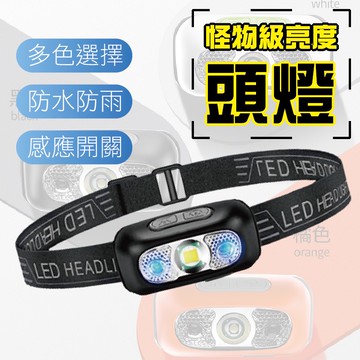 【健人體育🔥】輕量化強光頭燈 戶外防水 工作頭燈 自行車頭燈 登山 露營 釣魚 採果 採荀 手電筒 露營燈 維修