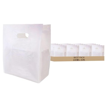 BEST PACK HDPE塑膠購物袋 大  白色  100個