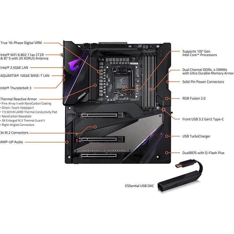 マザーボード GIGABYTE Z490 AORUS XTREME E-ATX Intel Z490チップ