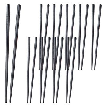 AHOYE 櫻花紋玻纖防滑筷子組  筷子 10雙  黑色  1組