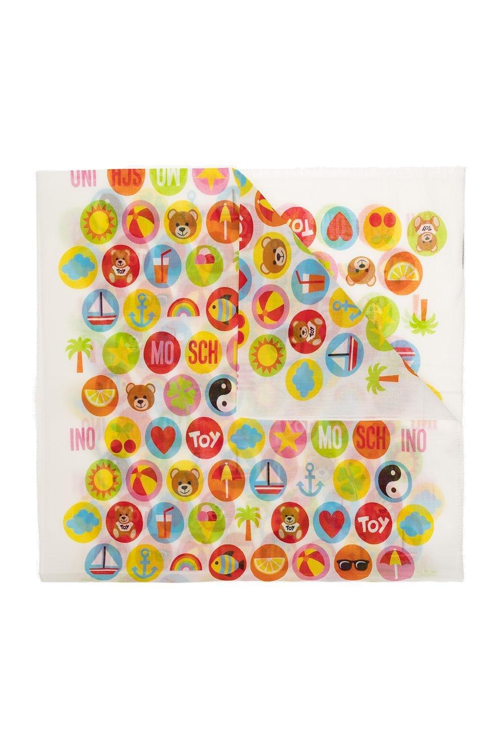 Moschino Emoji Printed Scarf