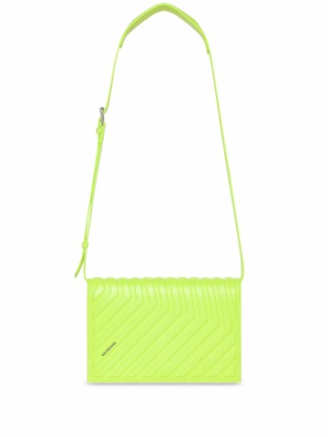 Balenciaga - Car logo-print clutch bag - men - CALFSKIN - One Size - Yellow