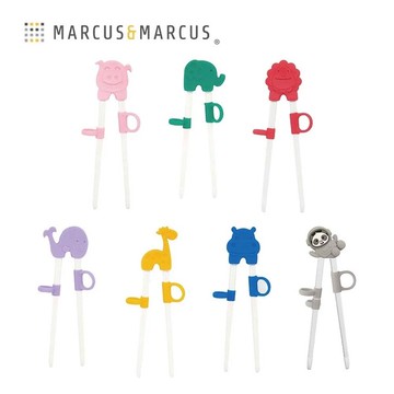 marcus & marcus 動物樂園幼兒學習筷共7色可選(偏遠地區不配送)悅兒園婦幼生活館