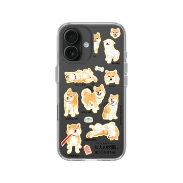 iPhone 16 Clear Case（相機按鈕） 透明 - 大人の図鑑 - 柴犬心情編