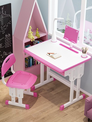 麥田兒童寫字桌椅套裝學習桌家用書桌椅子可升降簡約小學生課桌椅