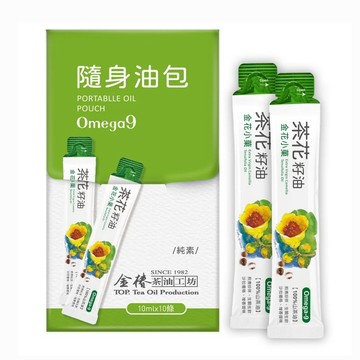 金椿茶油工坊 金花小菓茶花籽油 苦茶油 10ml*10包/隨身包