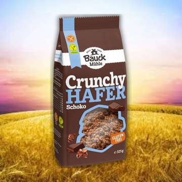 【德國寶客BauckHof】無麩質可可燕麥脆片 Vegan 325g/包