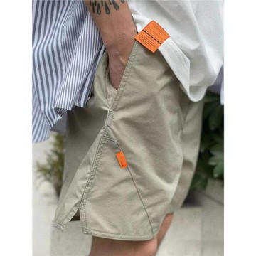 日潮夏季余文樂同款休閑寬松速干四五分褲男戶外工裝沙灘不過膝褲