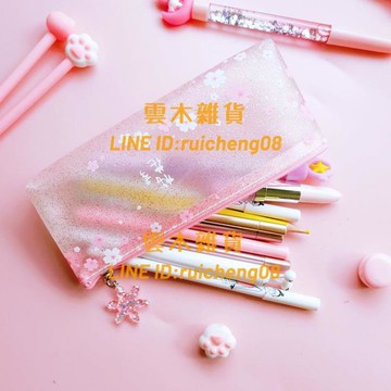 日系筆袋女孩文具袋兒童鉛筆袋簡單鉛筆盒透明文具盒【雲木雜貨】