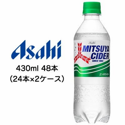 【個人様購入可能】[取寄] アサヒ 三ツ矢 サイダー 430ml PET 48本 (24本×2ケース) 送料無料 42418