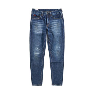 EDWIN 男款 RED LABEL 365 溫控丹寧中腰錐形褲 (酵洗藍)