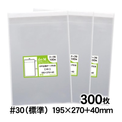 まとめ) TANOSEE OPP袋 フラット 長3（大） 125×250mm 1パック（100枚