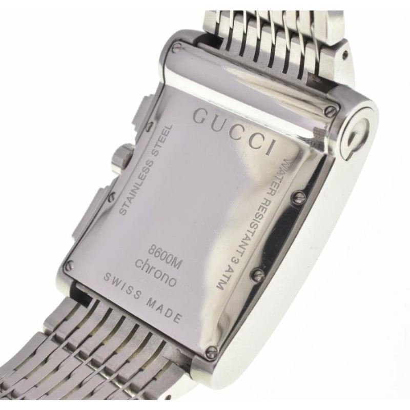 △ ☆良品【GUCCI】グッチ 8600M Gメトロ クロノグラフ SS クォーツ