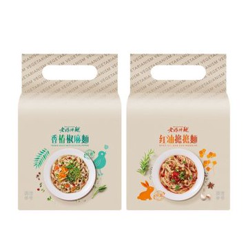 老媽拌麵 素食煮藝 香椿椒麻麵/紅油擔擔麵 任選3袋(3包/袋)