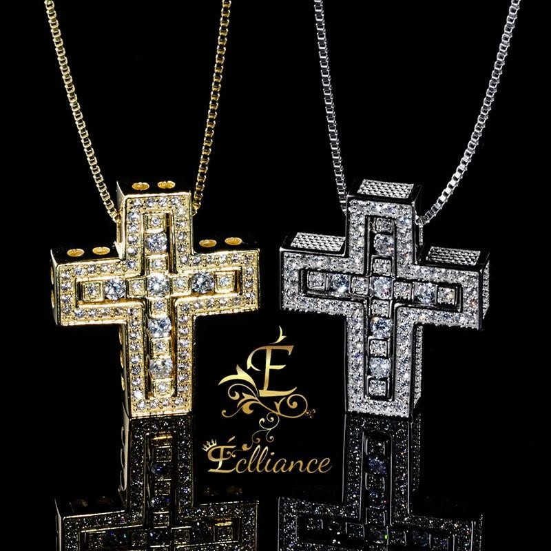 Eclliance エクリアンス S925 18k Cross Necklace ジルコニア クロス