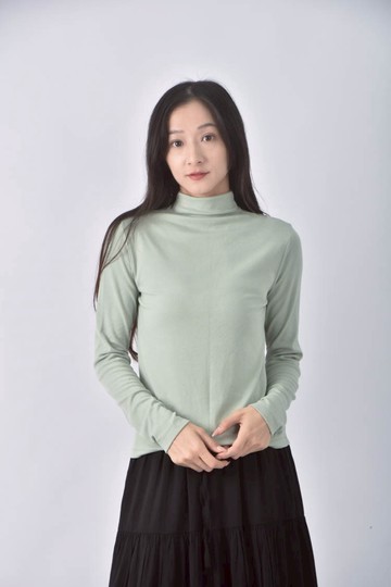 (S) monique綠色長袖上衣