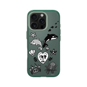 iPhone 16 Pro Clear 憂墨綠 - Chocomoo - SAVE THE OCEAN: OCEAN PARK