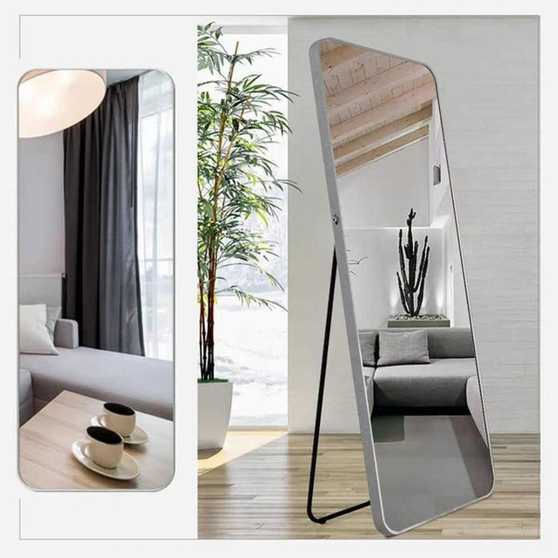 B品セール スタンドミラー 姿見鏡 全身鏡 イルカ形 180cmx60cm