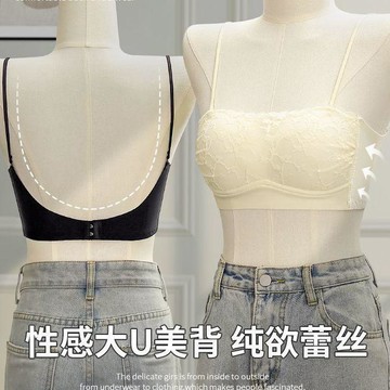 桃園出貨✨抹胸內衣女防漏防走光遮胸薄款顯小美背裹胸防下垂少女細肩帶文胸