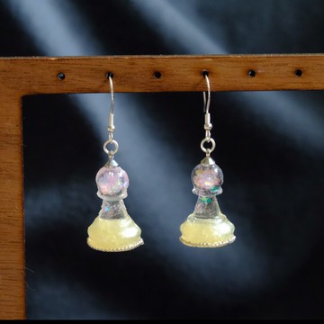【水晶の玉】Crystal Ball - Silver Earrings by ETPLANT