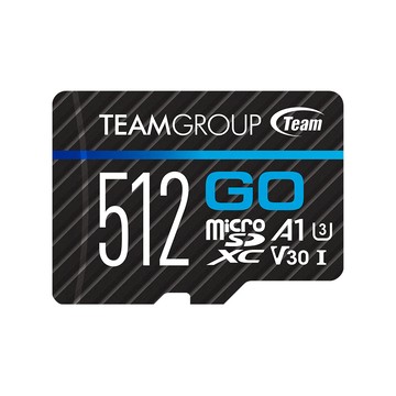 Team GO Card 512GB MicroSD UHS-I U3 運動攝影機專用記憶卡 (含轉卡+終身保固)