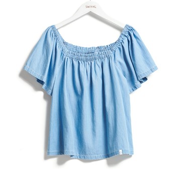 SOMETHING｜女裝｜洋裝式剪裁短袖上衣