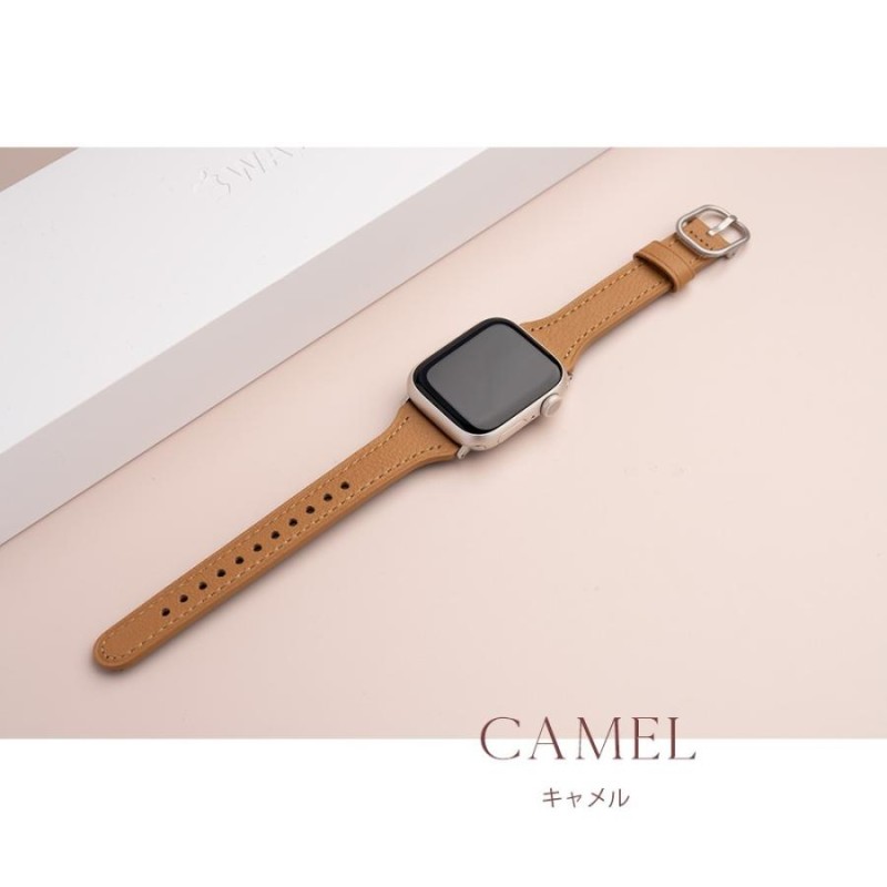 apple watchアップルウォッチ バンドベルトナイロンキャメル42